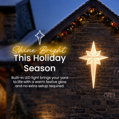 Union Products 75900 39" LED North Star Hanging Blow Mold Christmas Decoration - VMInnovations