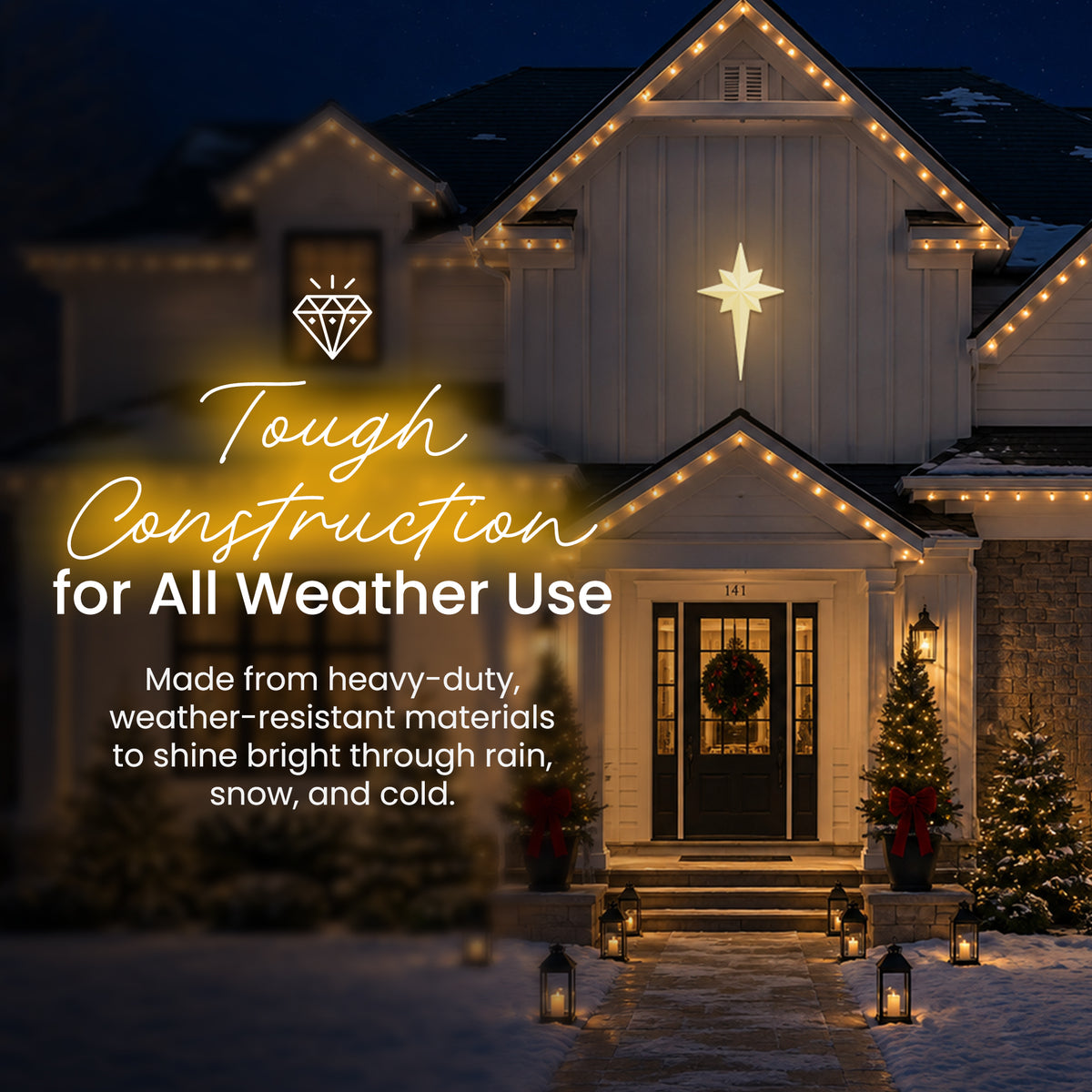 Union Products 75900 39" LED North Star Hanging Blow Mold Christmas Decoration - VMInnovations