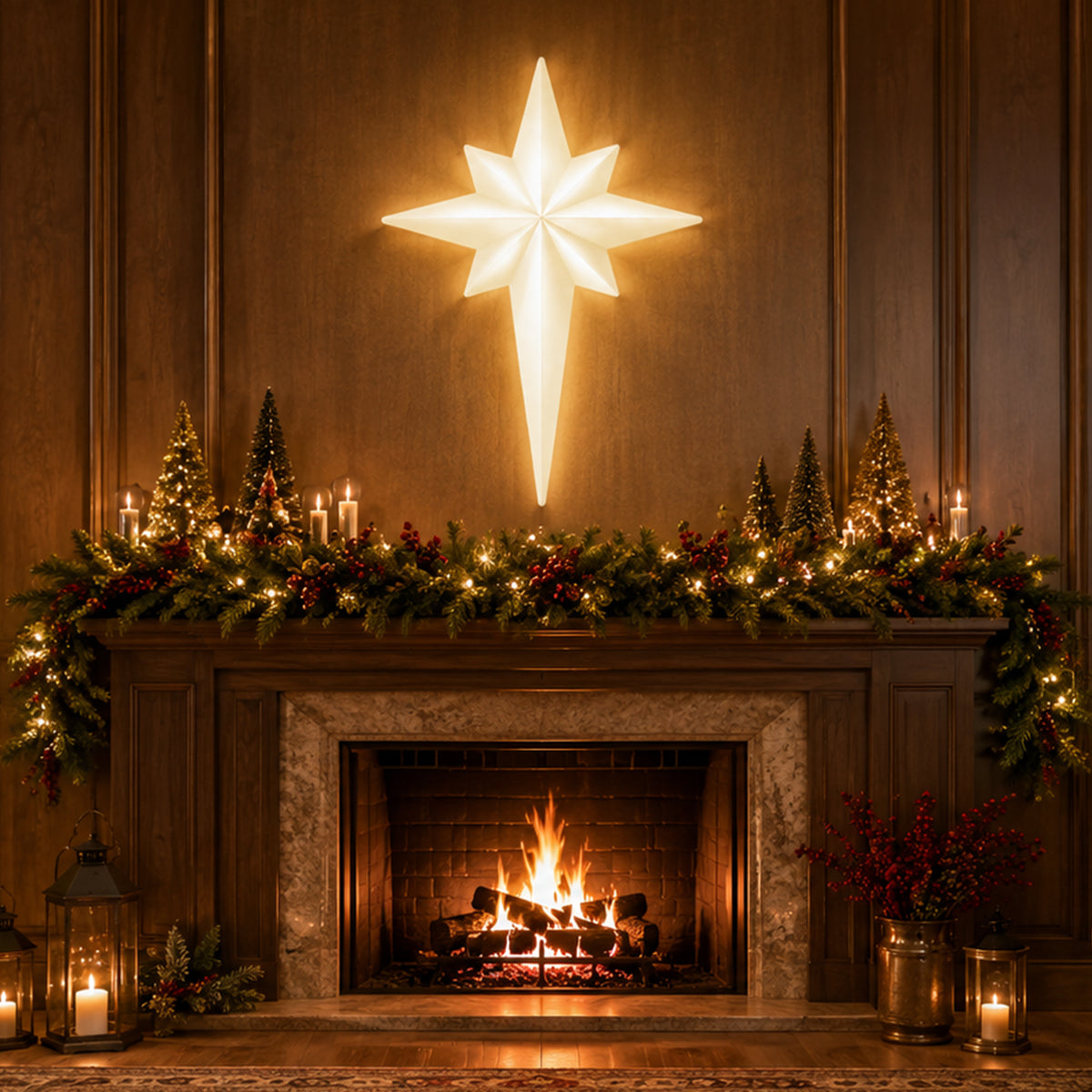 Union Products 75900 39" LED North Star Hanging Blow Mold Christmas Decoration - VMInnovations