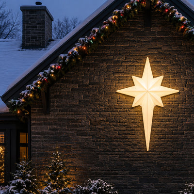 Union Products 75900 39" LED North Star Hanging Blow Mold Christmas Decoration - VMInnovations