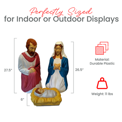 Union Products 74150 LED Nativity Set Blow Mold Outdoor Decoration (Open Box) - VMInnovations