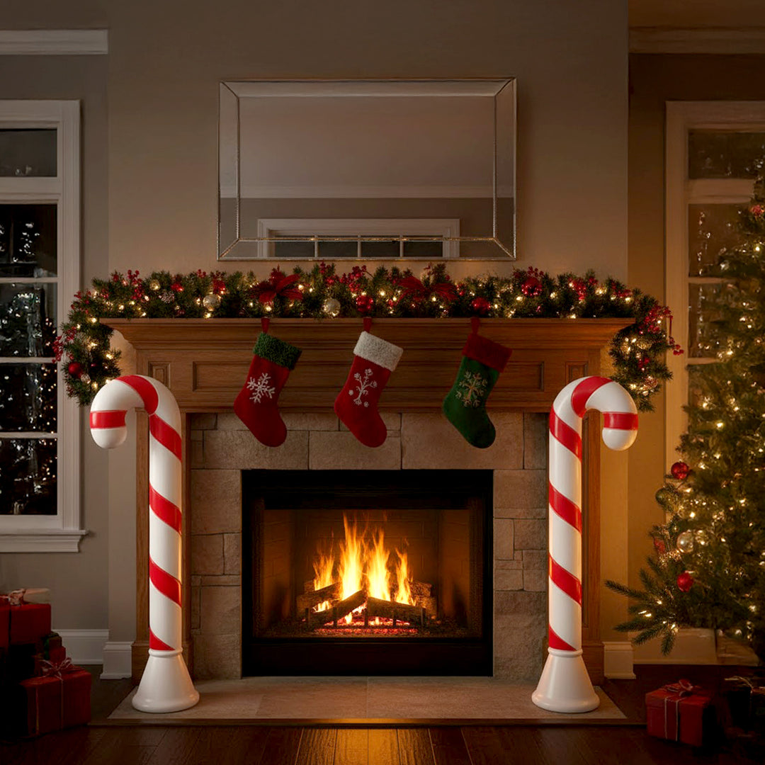 Union Products 40" Candy Cane Outdoor Holiday Decor, Light Yard Ornament, 4 Pack