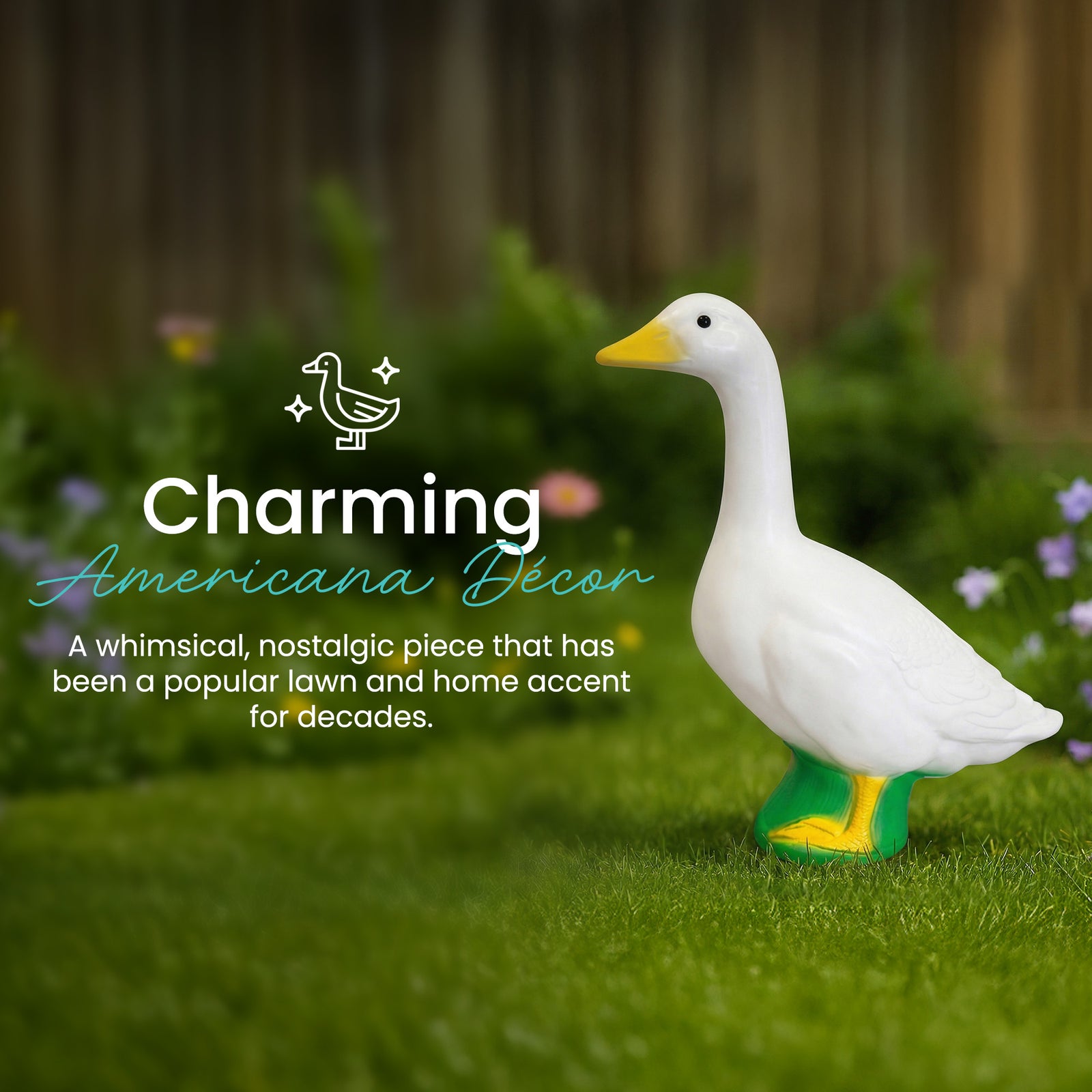 Union Products Wild Goose Outdoor Lawn Garden Statue, 23" Tall Figurine, 2 Pack - VMInnovations