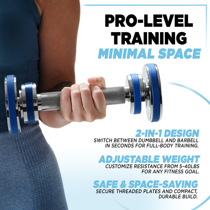 Stamina Products müüv Adjustable Barbell Set, 2in1 Dumbbell System for Home Gyms