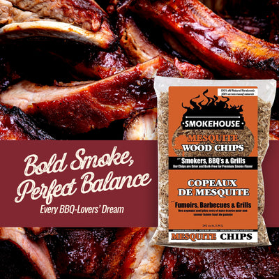Smokehouse Mesquite Fine Wood Chips, All Natural Premium Smoke Flavor, 12pack - VMInnovations