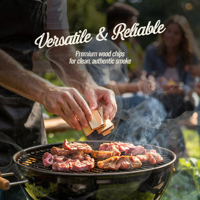 Smokehouse Alder Wood Chips, Drier & Bark-Free for Premium Smoke Flavor, 2 Lbs - VMInnovations