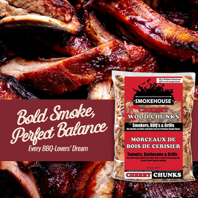 Smokehouse Cherry Wood Chips, All Natural for Premium Smoke Flavor, 12 pack - VMInnovations