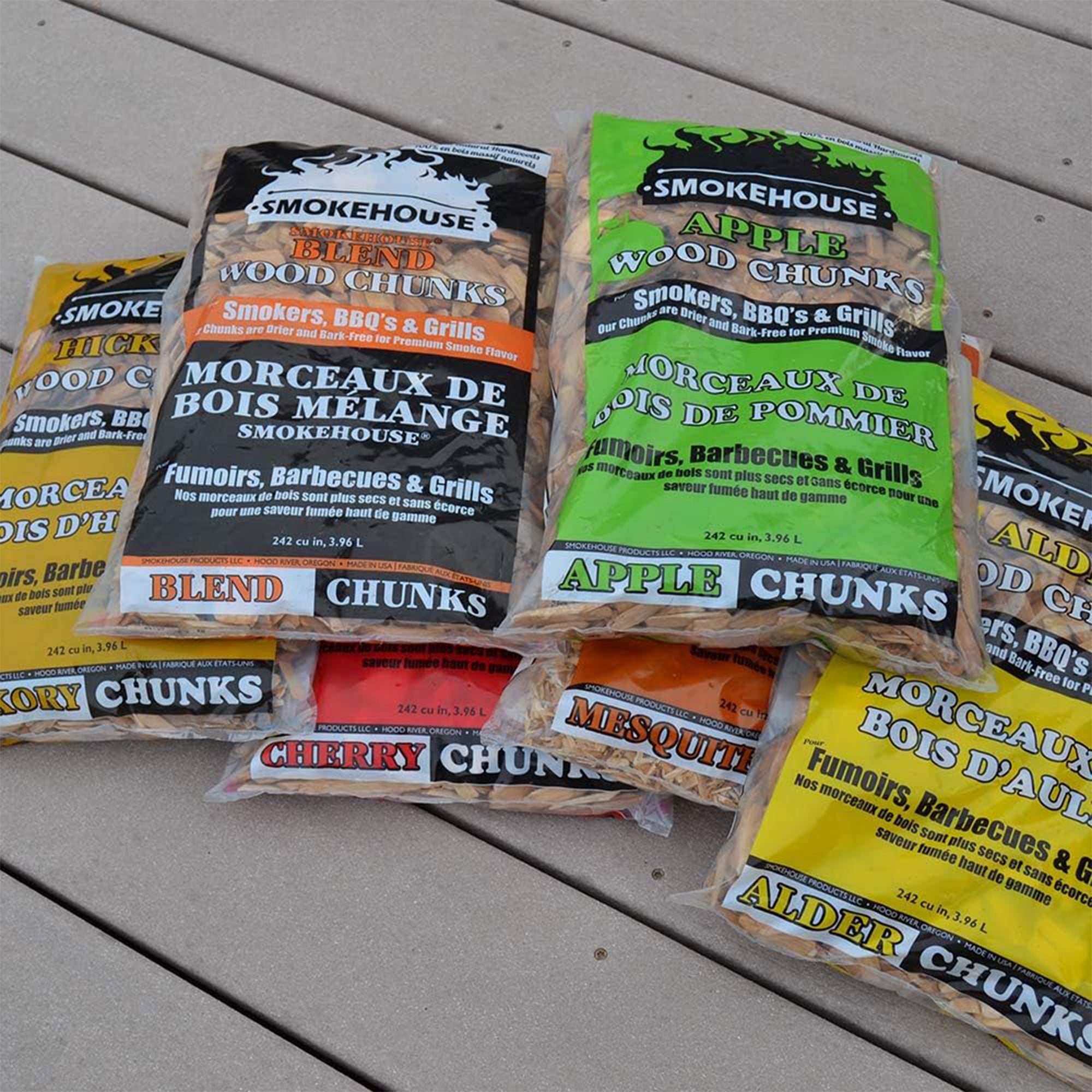 Smokehouse Mesquite Wood Chips, All Natural for Premium Smoke Flavor, 12 pack