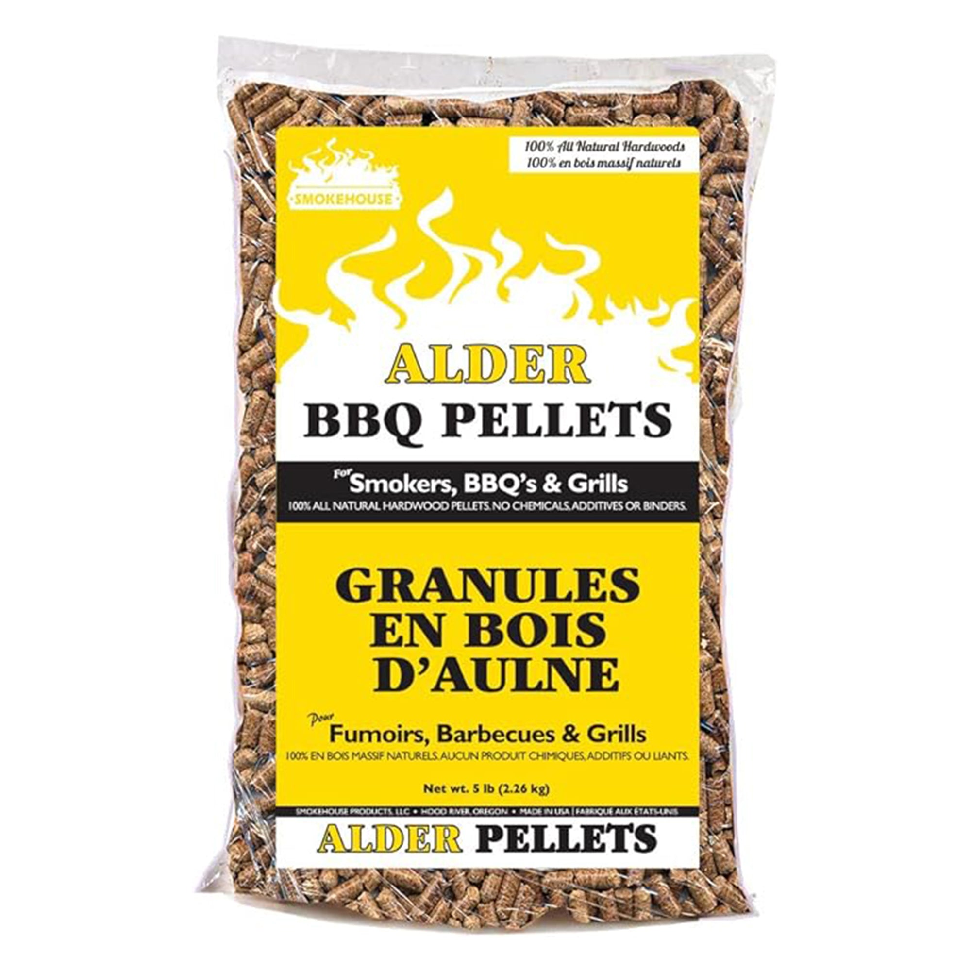 Smokehouse Alder Wood Pellets, All Natural for Premium Smoke Flavor, 5 Pounds - VMInnovations