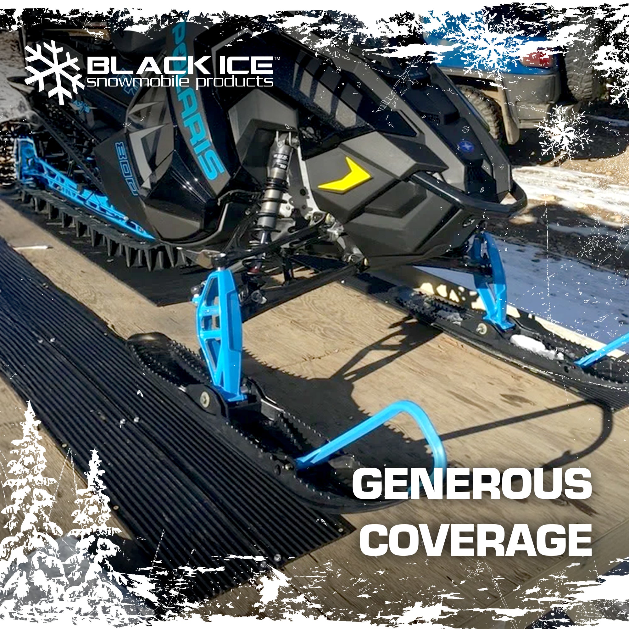 Black Ice 2 Pack 5-Foot Snowmobile Trailer Ski Guides for Friction-Free Loading - VMInnovations