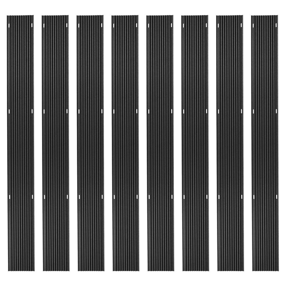 Black Ice 8 Pack 5-Foot Snowmobile Trailer Ski Guides for Friction-Free Loading