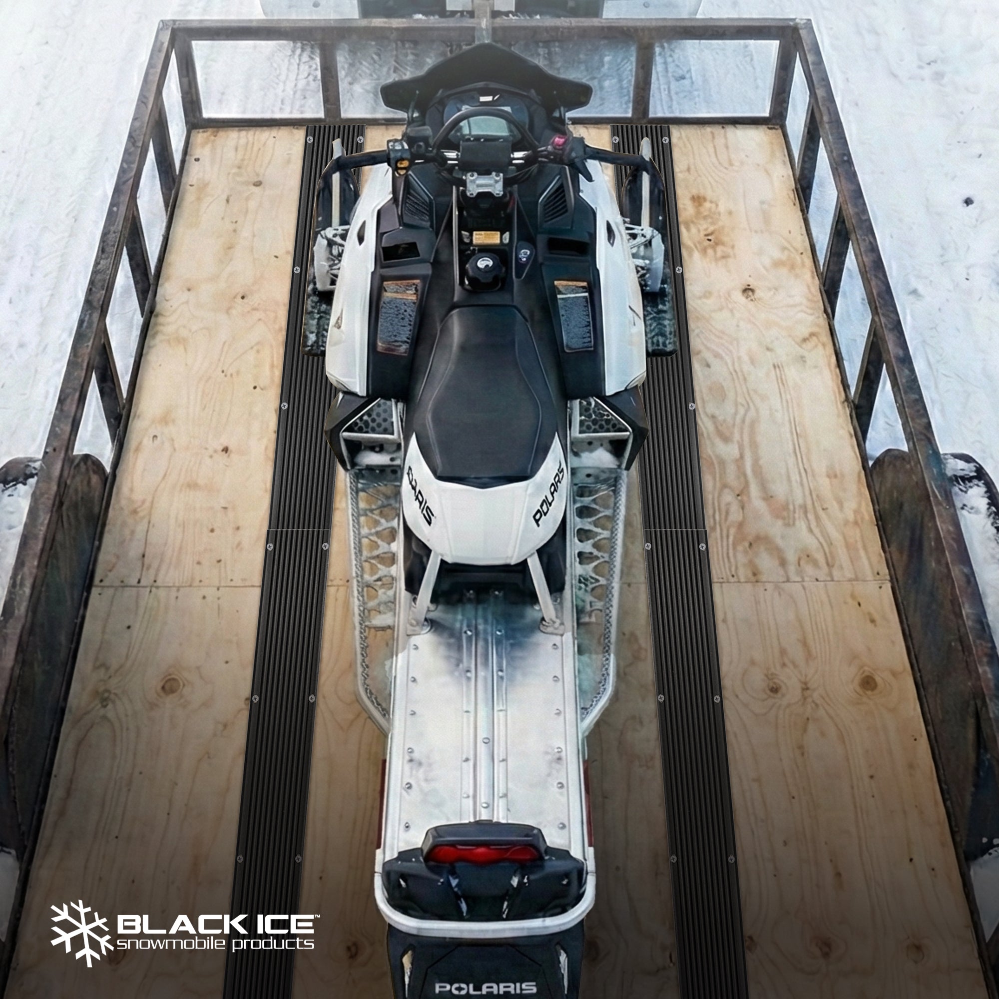 Black Ice 8pk 5ft Snowmobile Trailer Ski Guides for Friction-Free (Open Box)