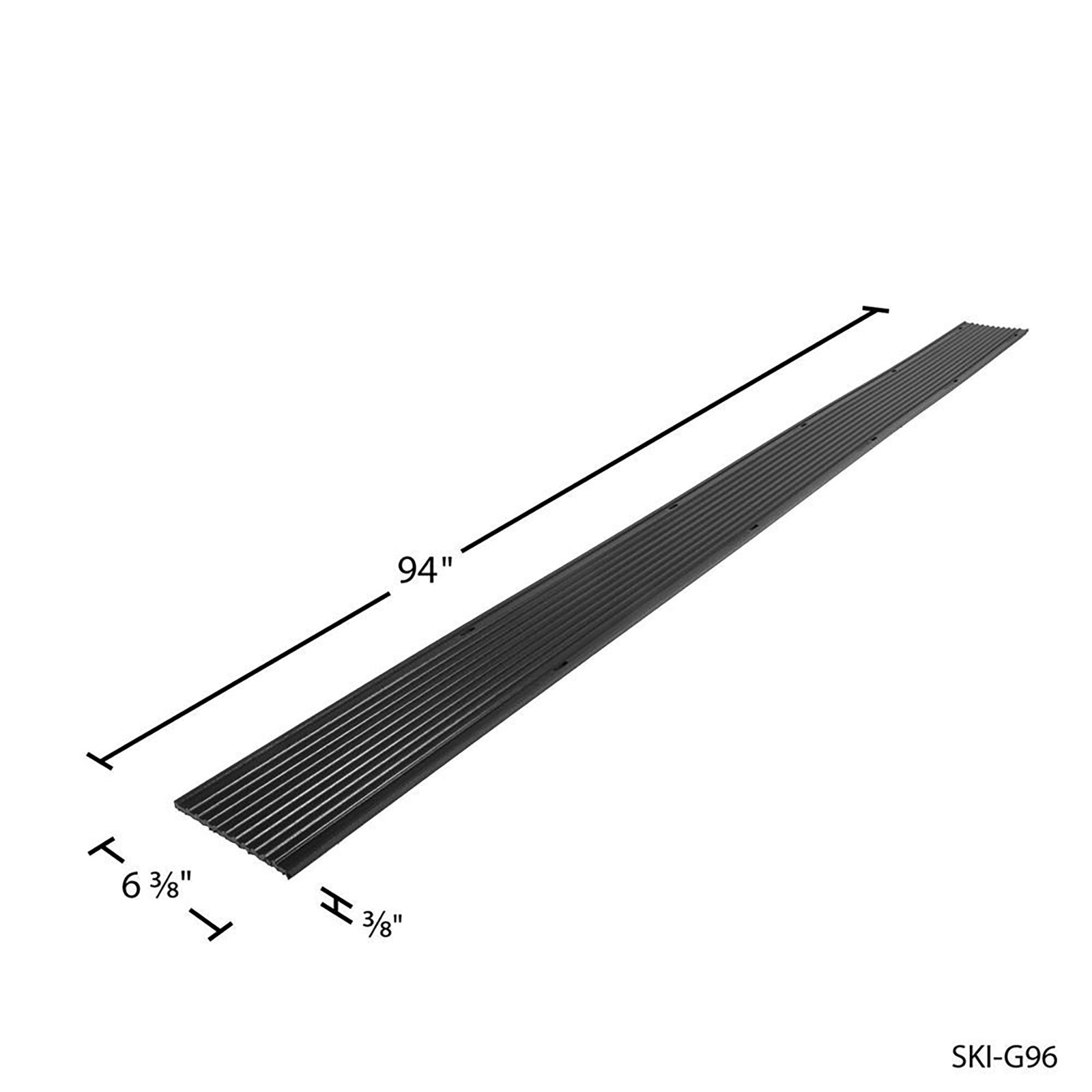 Black Ice 4 Pack 7' 10" Snowmobile Trailer Ski Guides for Friction-Free Loading - VMInnovations