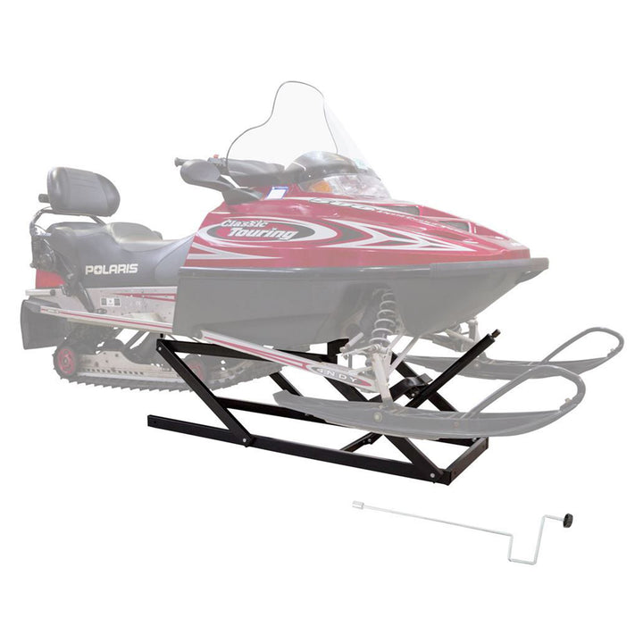 Black Ice Snowmobile Lift Jack with Manual Hand Crank and 700 Pound Capacity