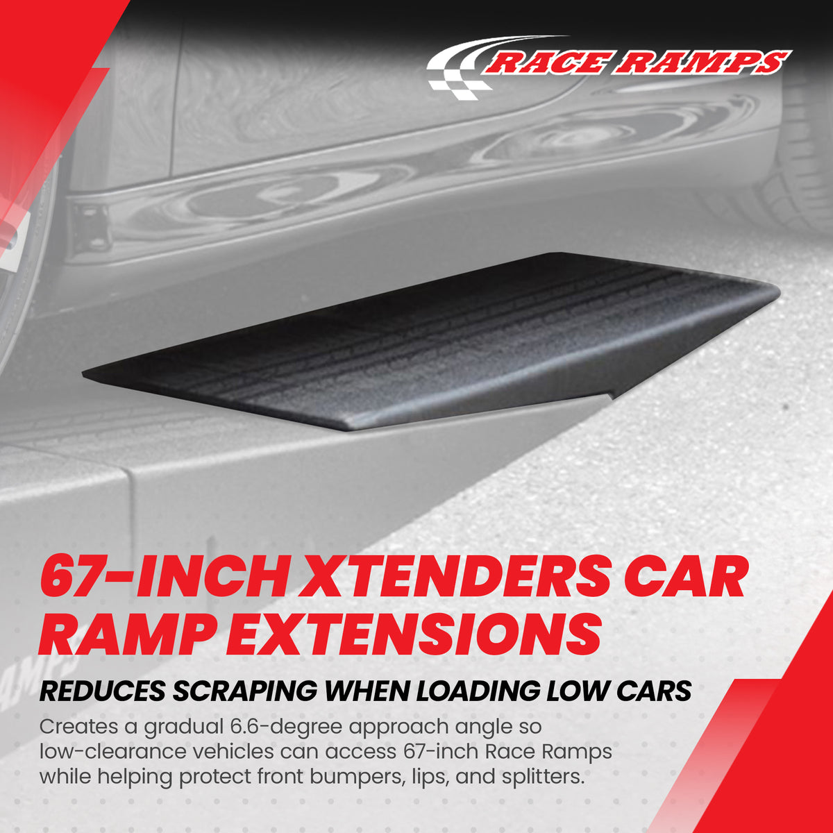 Race Ramps 67" XTenders Car Ramp Extensions Low Profile Vehicles 2PK (Open Box) - VMInnovations