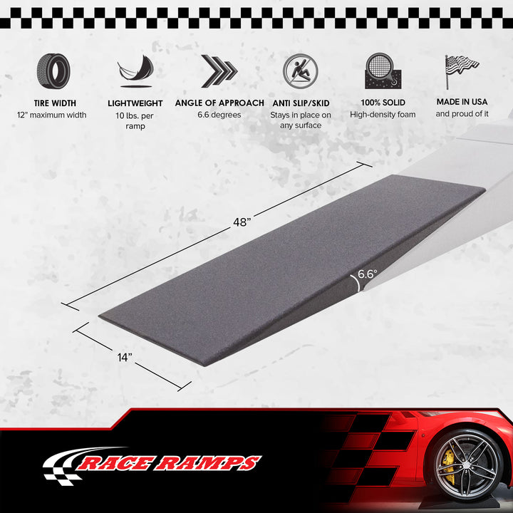 Race Ramps 67" XTenders Car Ramp Extensions for Low Profile Vehicles, Set of 2