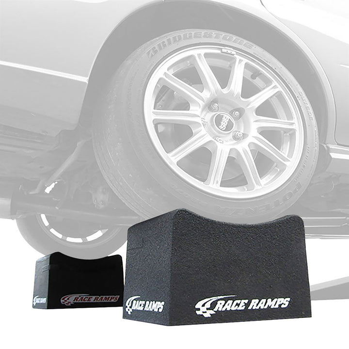 Race Ramps 10 Inch Wheel Cribs for Car Maintenance and Display, Black (Open Box)
