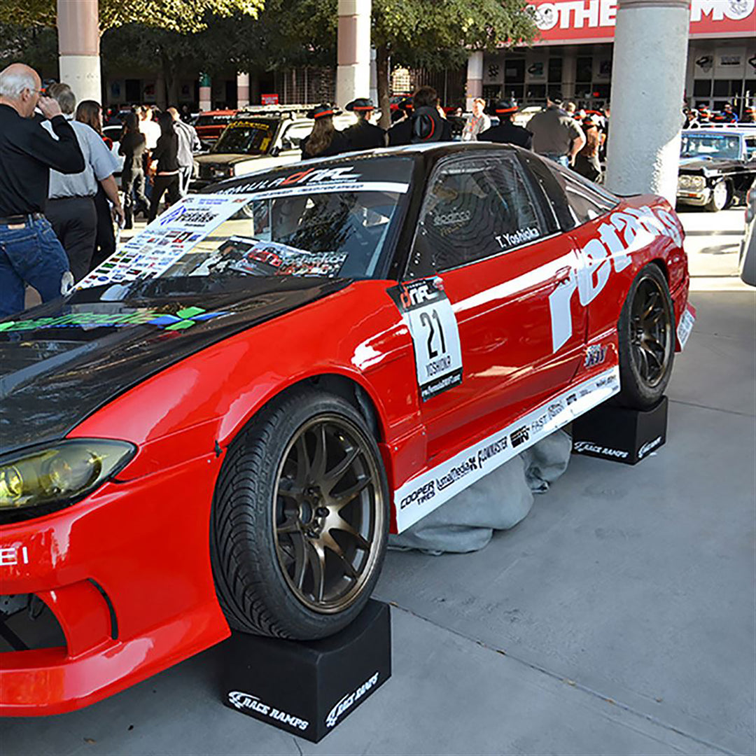 Race Ramps 10 Inch Wheel Cribs for Car Maintenance and Display, Black (Open Box)