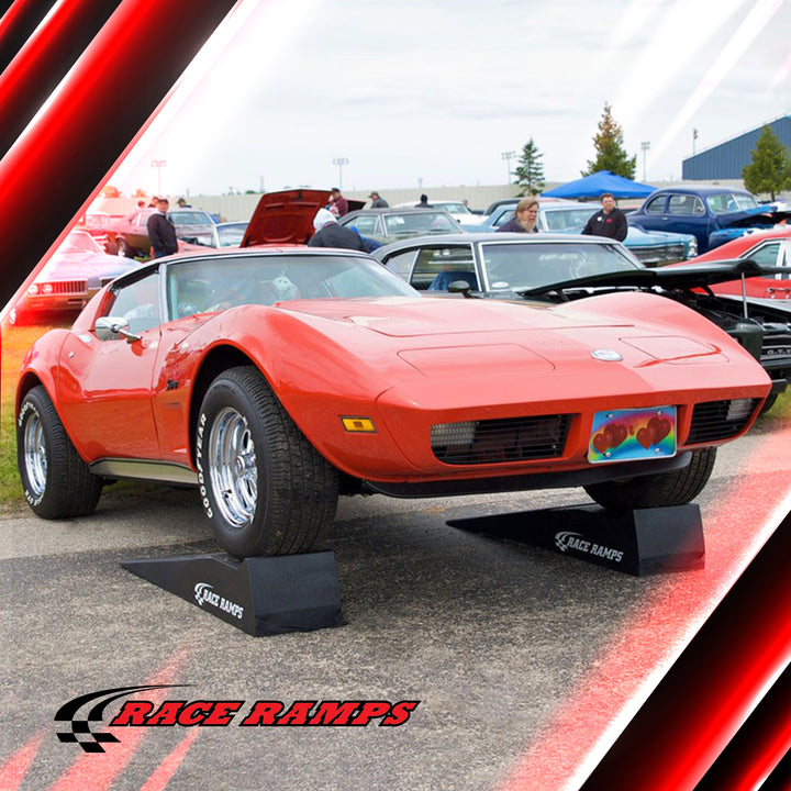 Race Ramps Lightweight Car Service Ramps for 10" Lift, Anti-Slip Black(Open Box) - VMInnovations