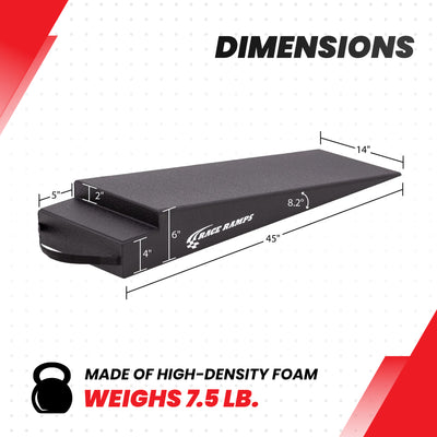 Race Ramps 6" Trailer Ramp Scratch Proof Lightweight Solid Core Design, RR-TR-6