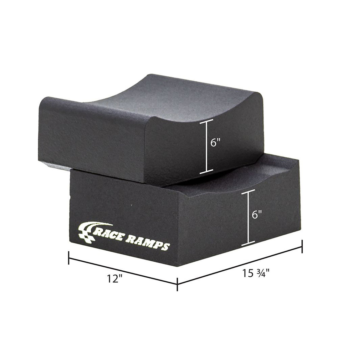 Race Ramps 12" Adjustable Wheel Cribs Car Maintenance Display, Black (Open Box)