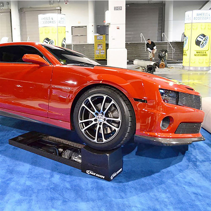 Race Ramps 12" Adjustable Wheel Cribs Car Maintenance Display, RR-WC-12-2, Black - VMInnovations