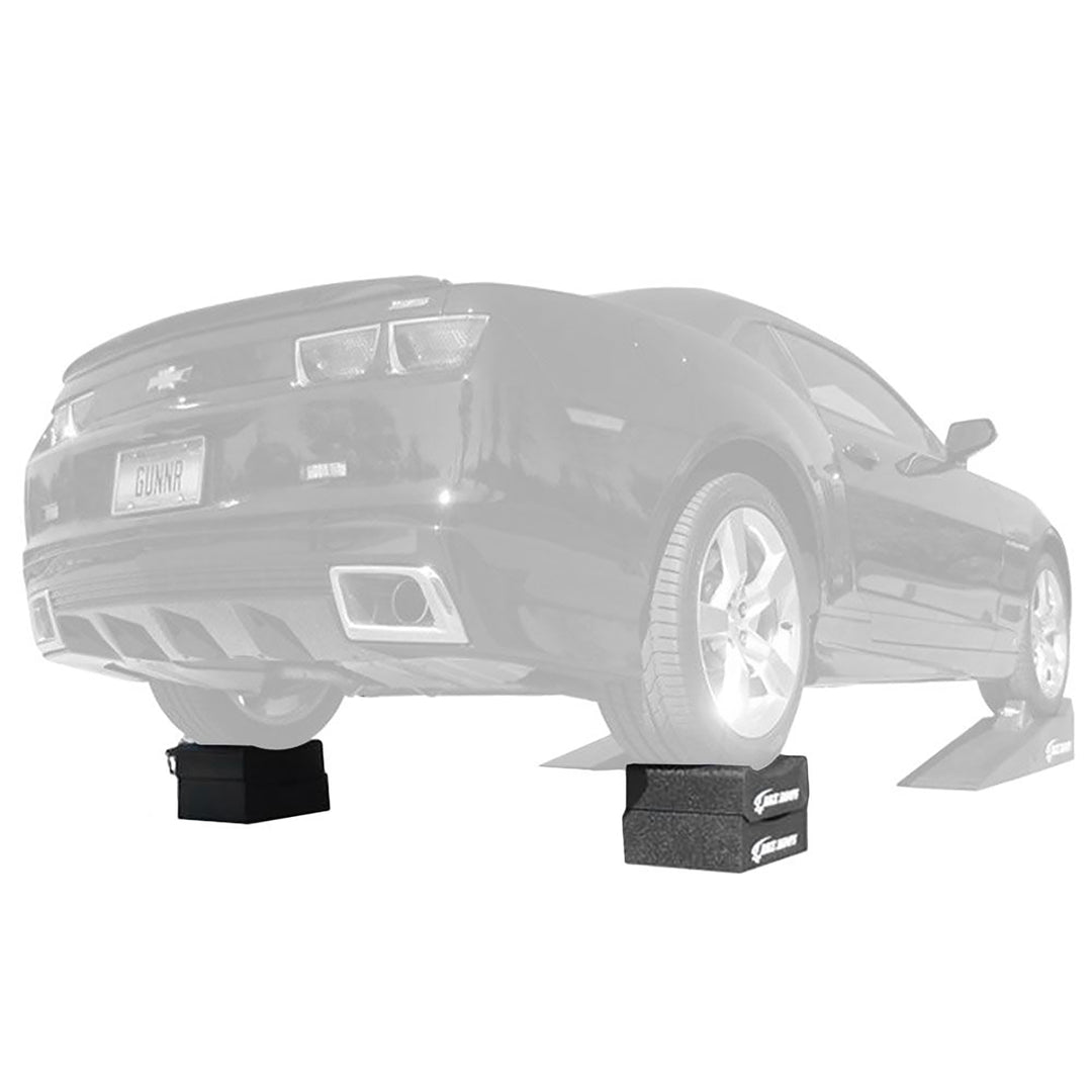 Race Ramps 12" Adjustable Wheel Cribs Car Maintenance Display, Black (Open Box)