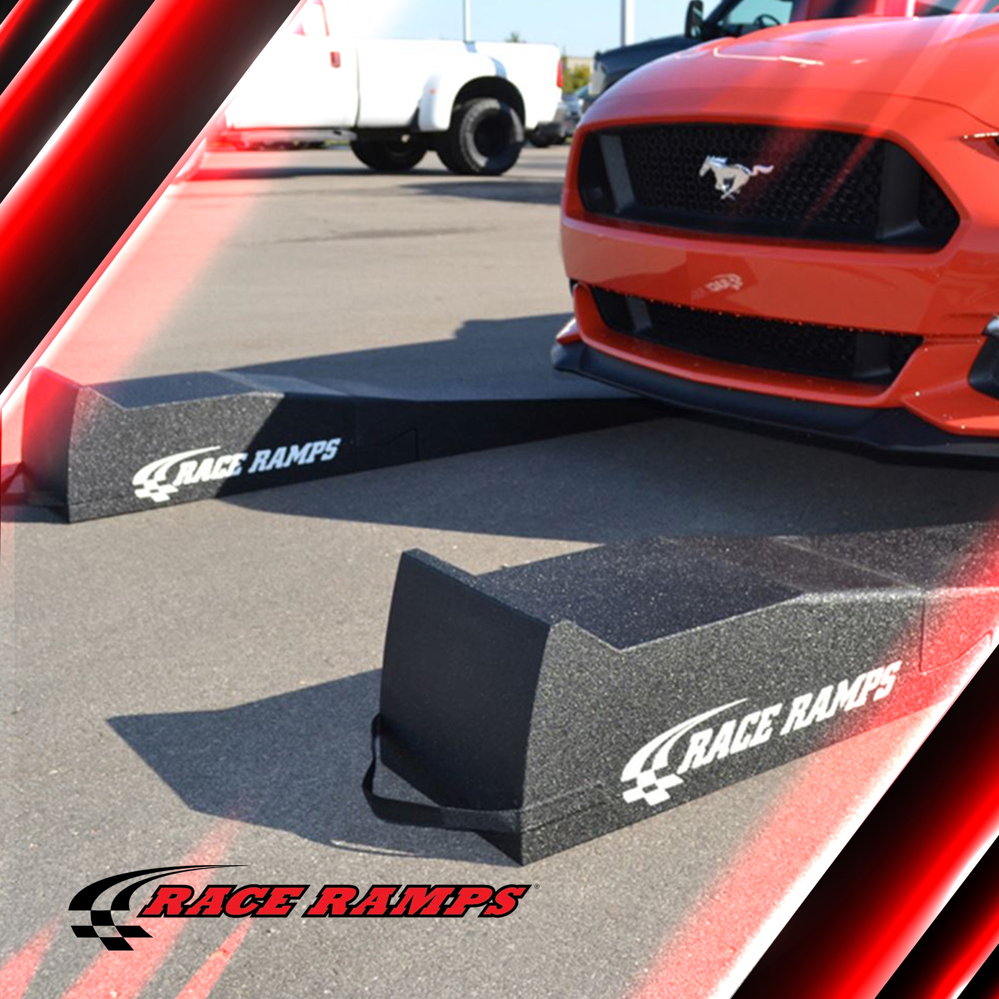 Race Ramps Lightweight Car Service Ramps for 10" Lift, Anti-Slip, RR-72-2, Black - VMInnovations