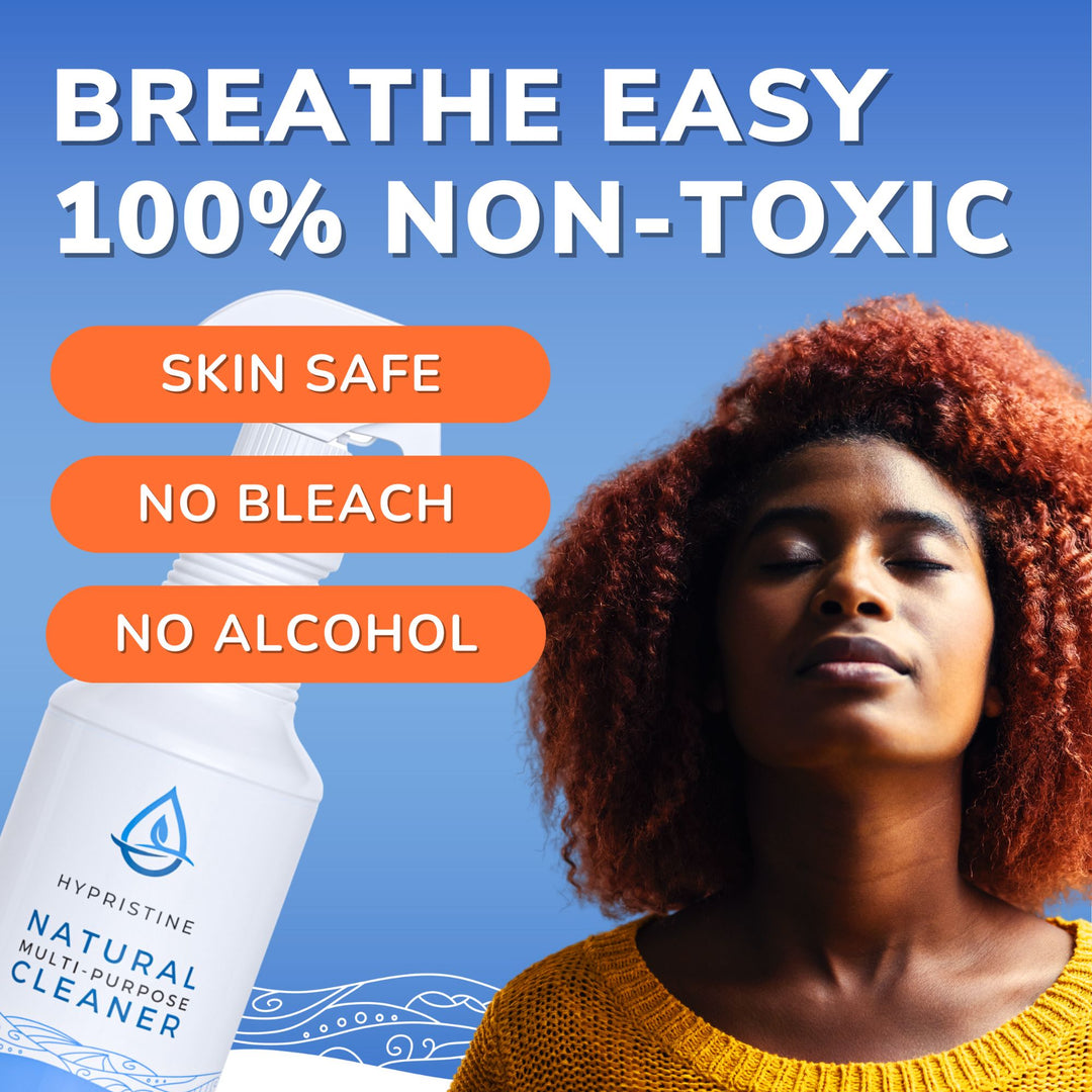 Hypristine Natural Multipurpose Surface Cleaner, 32 fl oz Spray Bottles, 4 Pack