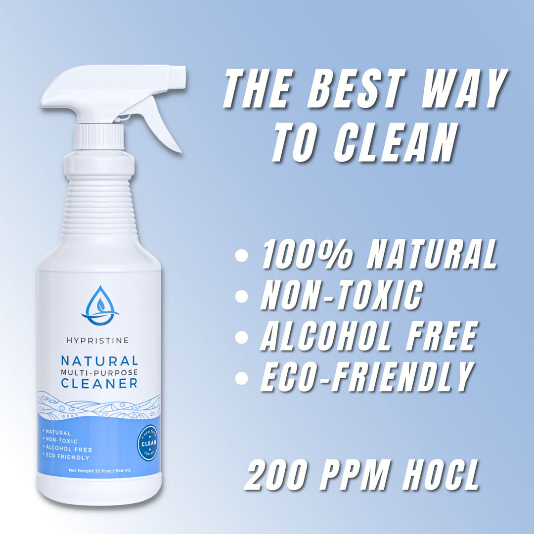 Hypristine Natural Multipurpose Surface Cleaner, 32 fl oz Spray Bottles, 4 Pack