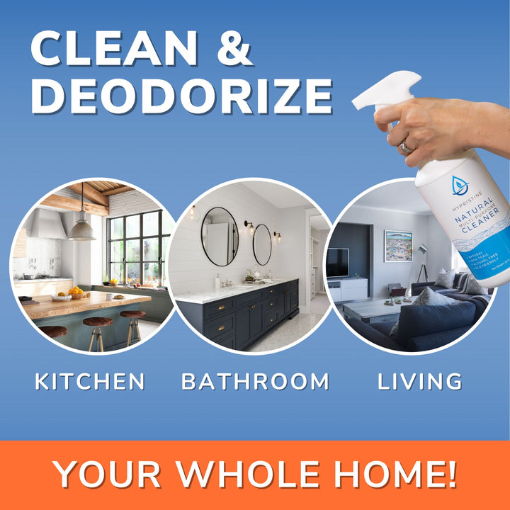 Hypristine Natural Multipurpose Surface Cleaner, 32 fl oz Spray Bottles, 12 Pack