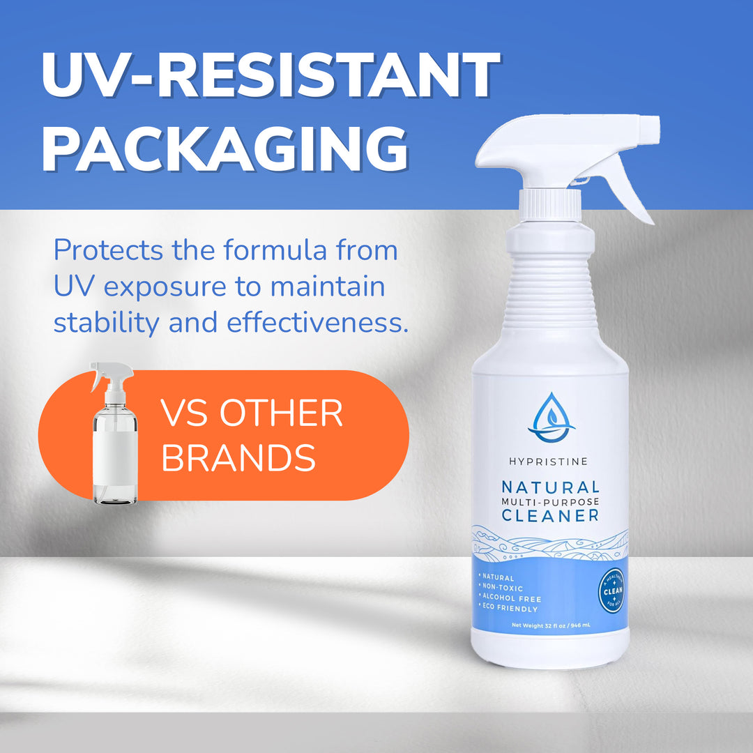 Hypristine Natural Multipurpose Surface Cleaner, 32 fl oz Spray Bottles, 4 Pack