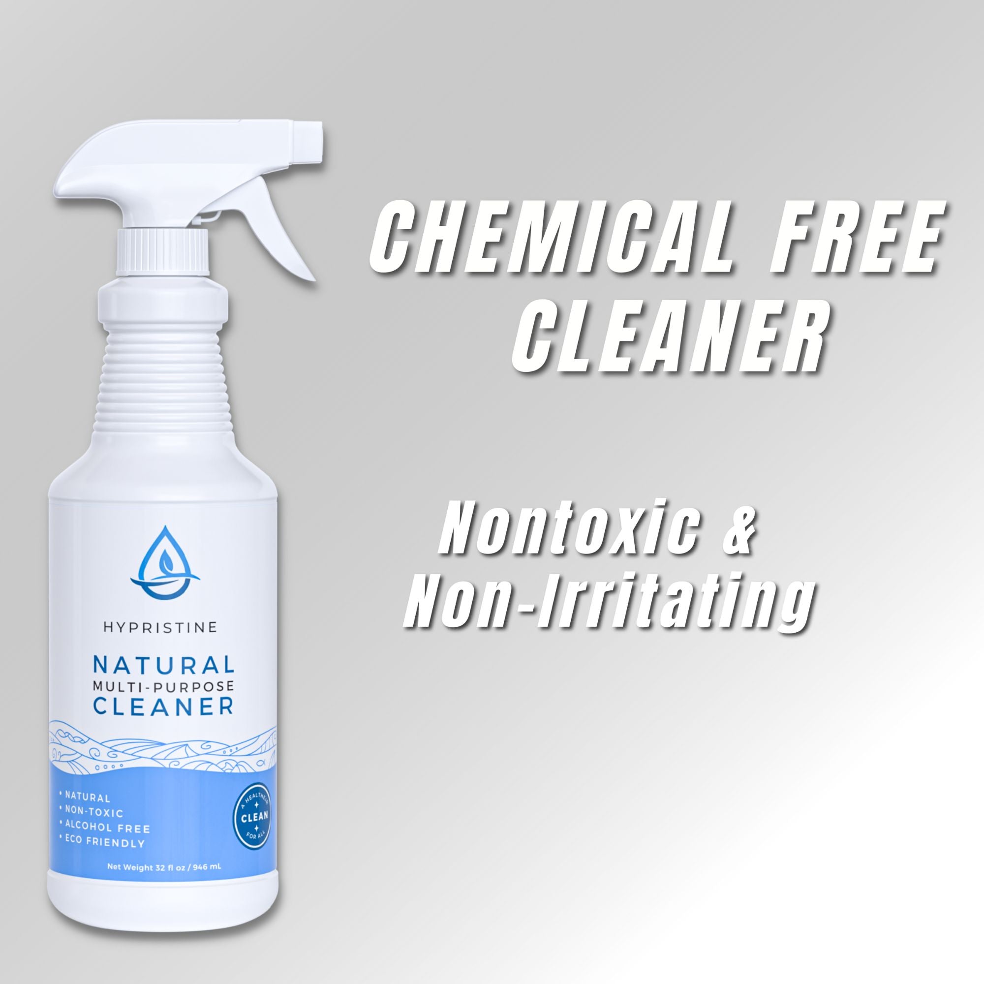 Hypristine Natural Multipurpose Surface Cleaner, 32 fl oz Spray Bottles, 4 Pack - VMInnovations