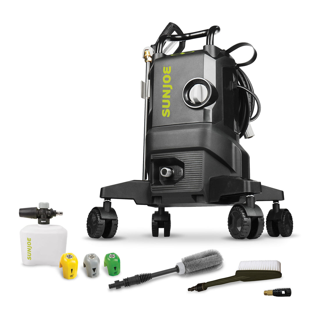 Sun Joe 14.9A Electric Pressure Washer w/Wheels & 7Pc Accessory Kit, SPX3000-QW2