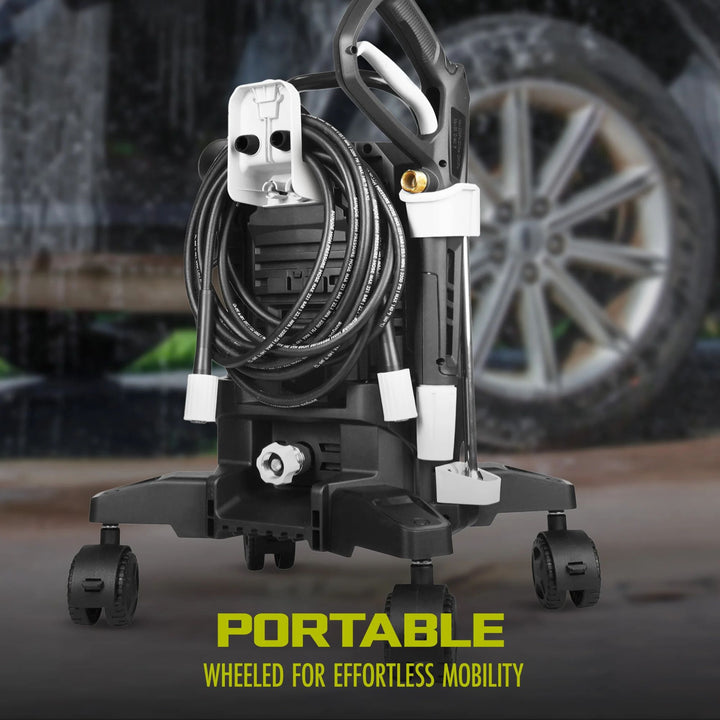 Sun Joe 14.9A Electric Pressure Washer w/Wheels & 7Pc Accessory Kit, SPX3000-QW2