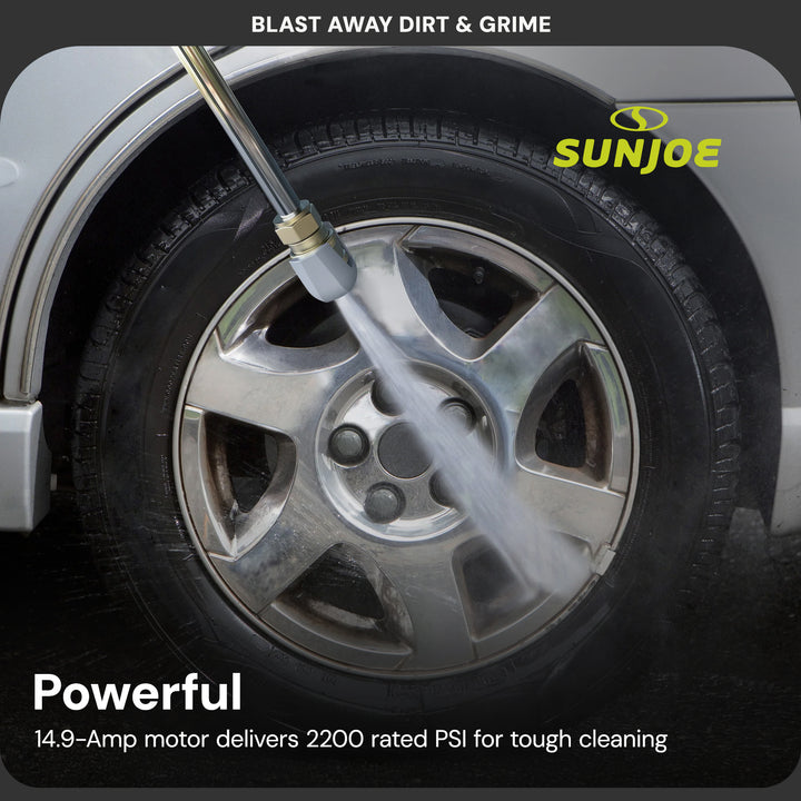 Sun Joe 14.9A Electric Pressure Washer w/Wheels & 7Pc Accessory Kit (Open Box)
