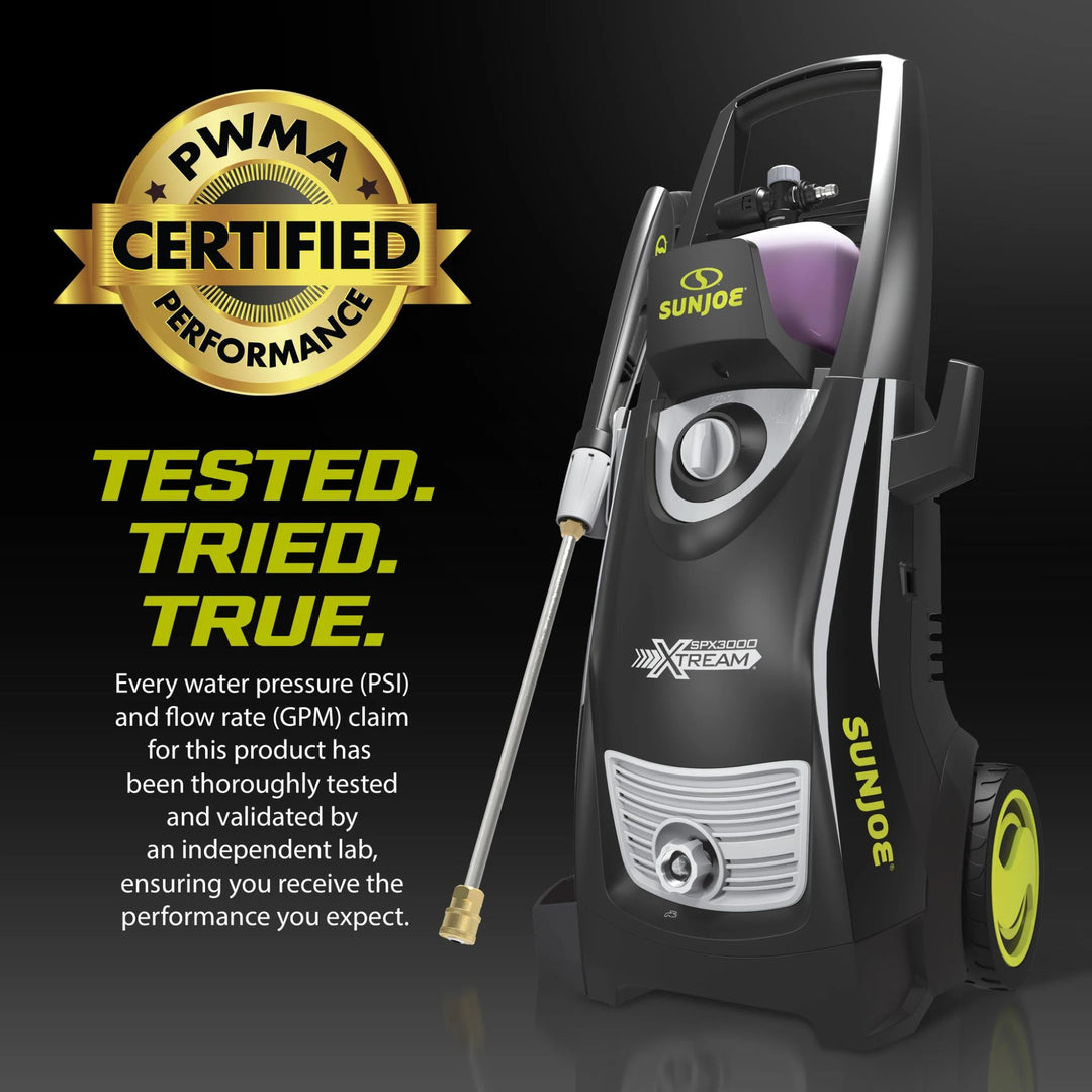 Sun Joe XTREAM Clean Electric Pressure Washer w/Wand, SPX3000-XT, PWMA Certified