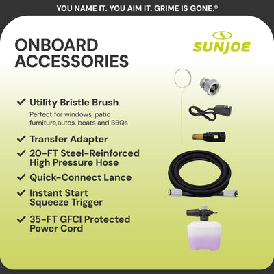 Sun Joe 14.9 Amp XTREAM Clean Electric Pressure Washer with 34" Wand (Open Box) - VMInnovations
