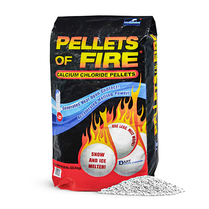 Snow Joe Pellets of Fire Ice Melt for Driveways and Sidewalks, 50 lbs