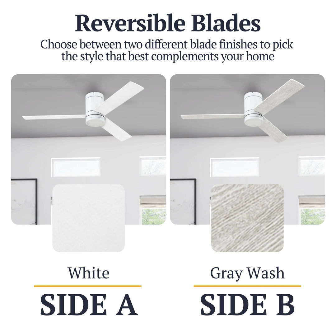 Prominence Home 52" Ceiling Fan, LED Light, Remote, Flush Mount, Espy (Open Box)