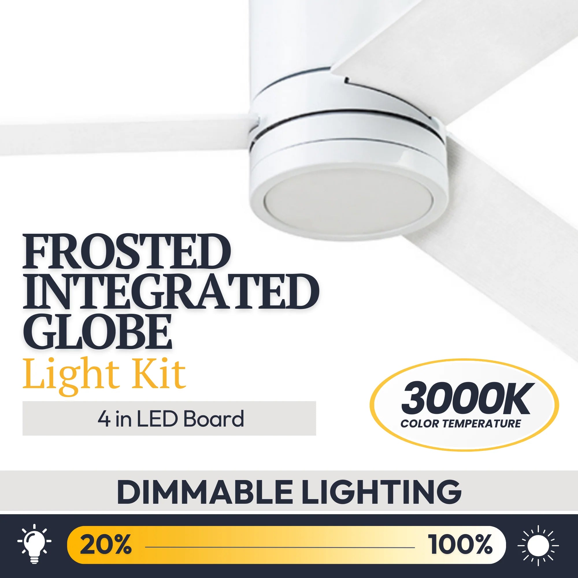 Prominence Home 52" Ceiling Fan, LED Light, Remote, Flush Mount, Espy (Open Box) - VMInnovations