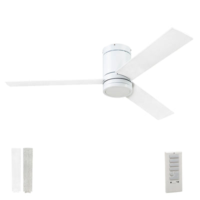 Prominence Home 52" Ceiling Fan, LED Light, Remote, Flush Mount, Espy (Open Box) - VMInnovations