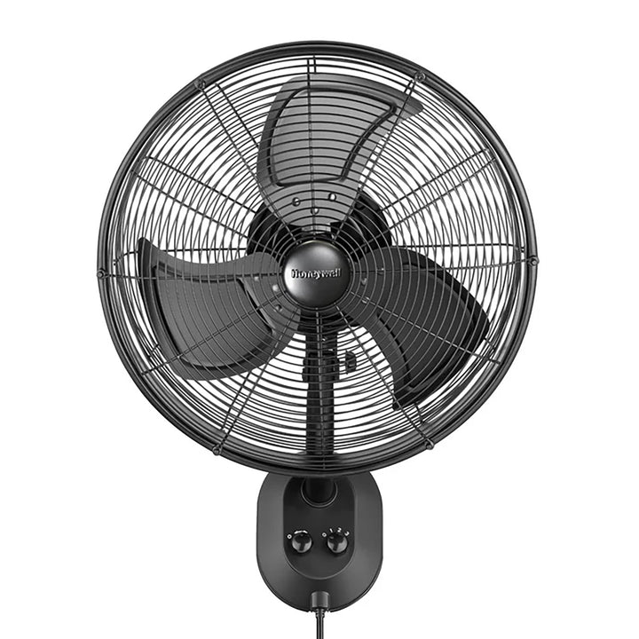 Mule 18 Inch Wall Mount Outdoor Oscillating Wet Rated Airflow Fan, Matte Black