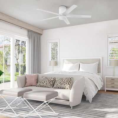 Honeywell 52" Ceiling Fan LED Light Remote Control Indoor Airflow Fixture, White - VMInnovations