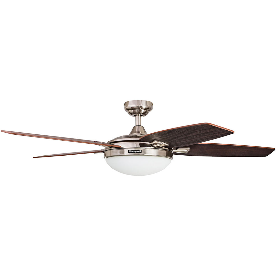 Honeywell Carmel Ceiling Fan, Quiet Motor & Remote Control, 48",Nickel(Open Box)