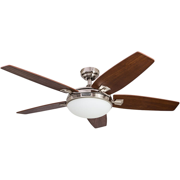 Honeywell Carmel Ceiling Fan, Quiet Motor & Remote Control, 48",Nickel(Open Box)