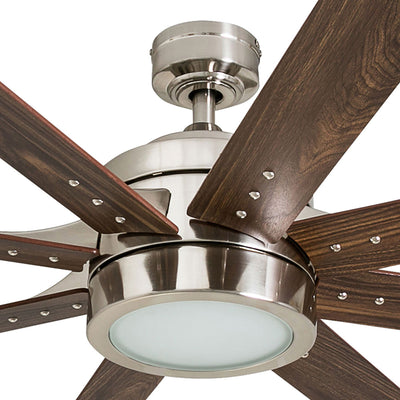 Honeywell Xerxes Ceiling Fan, Quiet Motor & Remote Control, 62",Nickel(Open Box)