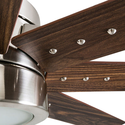 Honeywell Xerxes Ceiling Fan, Quiet Motor & Remote Control, 62",Nickel(Open Box)