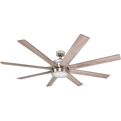 Honeywell Xerxes Ceiling Fan, Quiet Motor & Remote Control, 62",Nickel(Open Box) - VMInnovations