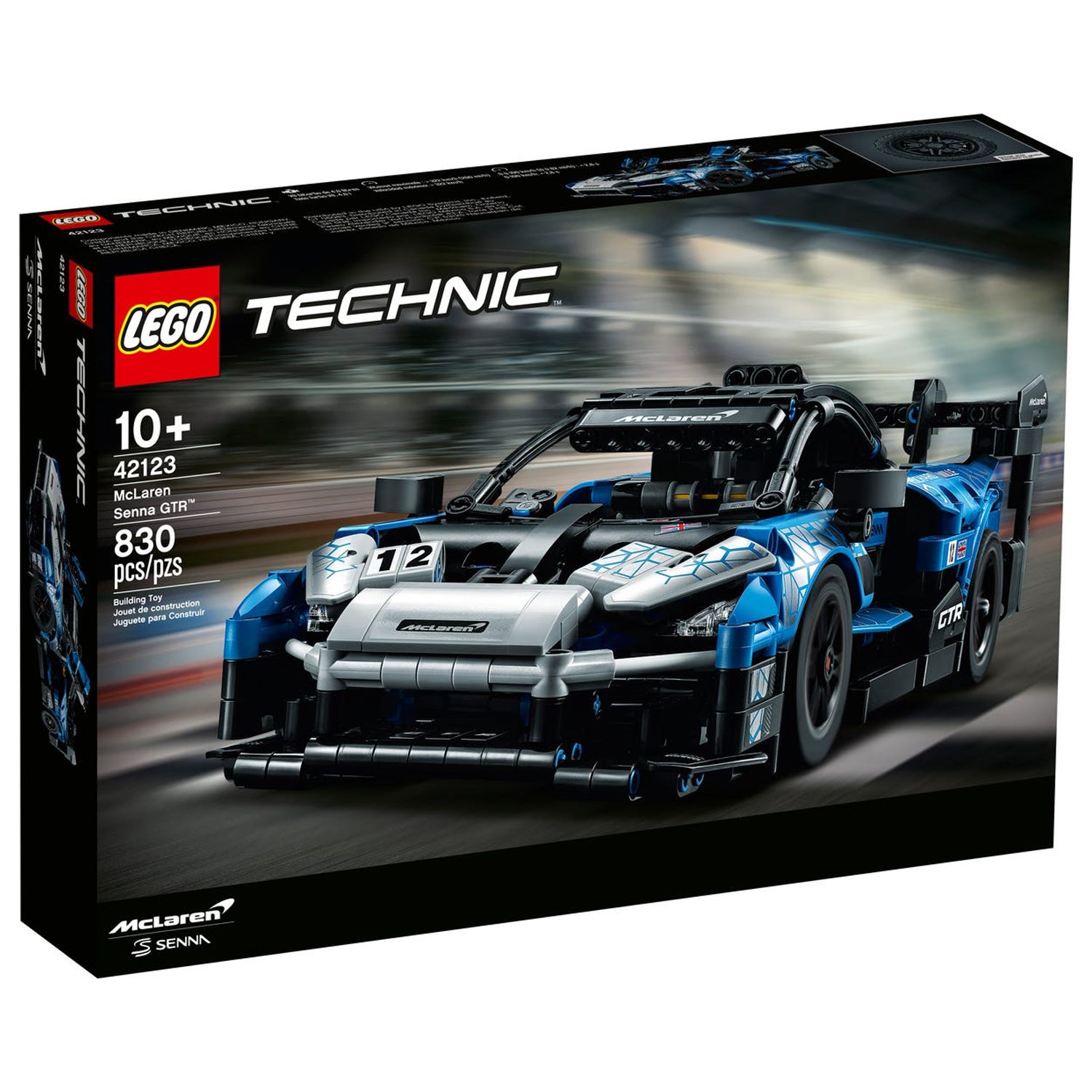 LEGO Technic 42123 McLaren Senna Block Building Set with Skiing Santa Claus Toy